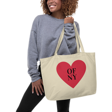 Load image into Gallery viewer, Heart of NY Large organic tote bag